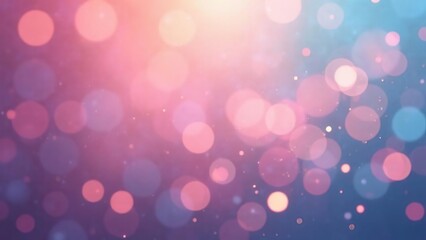 Abstract pink and blue background with bokeh lights.