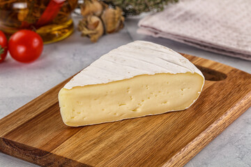 Soft brie cheese with mold