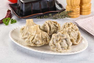 Georgian stuffed meat dumplings Khinkali