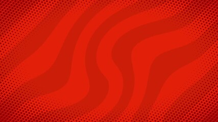 A striking red comic background with flowing wave patterns, creating a sense of movement and drama perfect for bold pop-art scenes