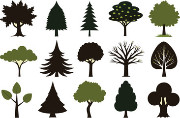 Fototapeta premium Ultimate collection of 200 detailed trees for design projects