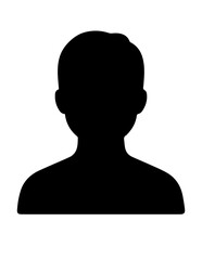 Simple black user silhouette icon for lucid origin