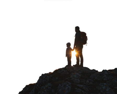 Epic fantasy adventure scene with a landscape photographer and couple on a mountain cliff at sunset, overlooking dramatic peaks from British Columbia to Italy’s Aeolian islands.

 - Powered by Adobe