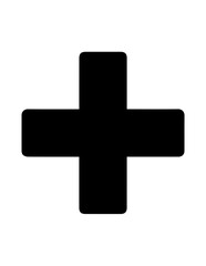 Obraz premium Simple black silhouette icon with colorful accents