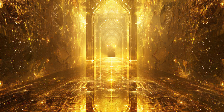 "Intricate Golden Portal to the Unknown"

