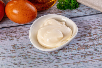 Homemade mayonnaise sauce dip cream