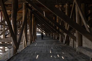 The wooden dock in Echuca