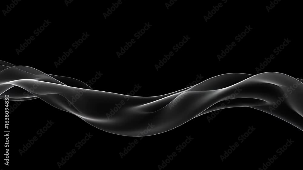 Poster abstract flowing smoke animation background motion graphics visual effect design art 4k