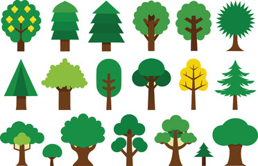 Comprehensive collection of detailed tree illustrations