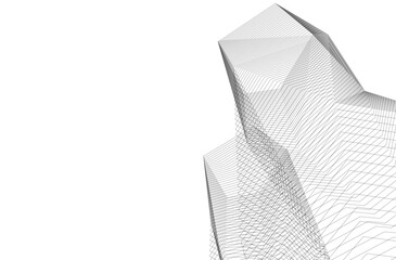 Abstract architecture, vector 3d background