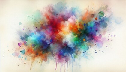 Rainbow Watercolor Splash
