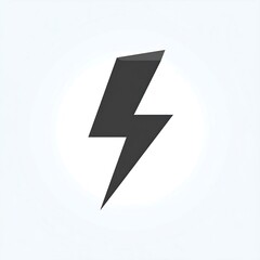 Bold lightning bolt icon on bright backdrop representing energy and power