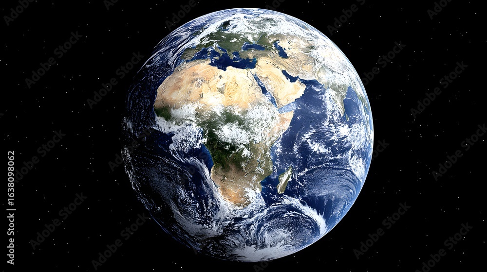 Poster high-resolution image of planet earth from space.