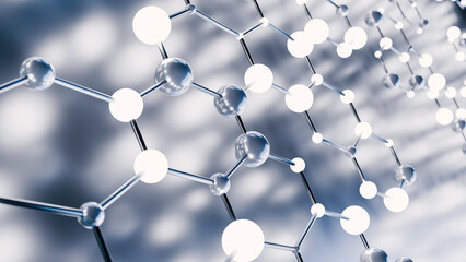 Glowing connected nodes