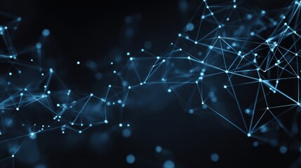 glowing blue network connections abstract