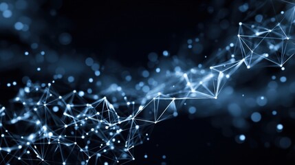 glowing network abstract blue design