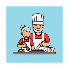 Smiling baker guiding child in arranging dough on tray, creating delicious treats during a fun cooking lesson