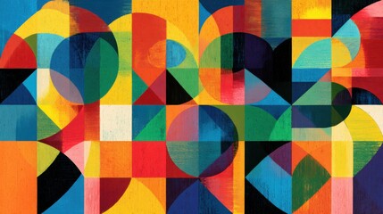 vibrant geometric abstract art