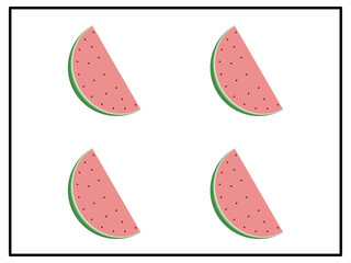 vector illustration of a slicce watermelon