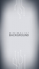 Minimalist Technology Background with Circuit Board Lines