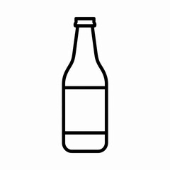 Bottle Outline Icon for Drinks and Beverage Packaging Design