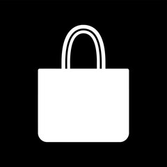 Stylish White Tote Bag in Minimalist Design, Urban Environment, Graphic Illustration