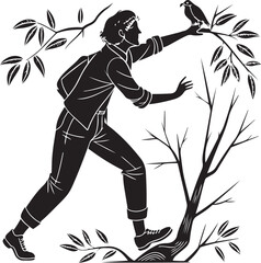 silhouette of a man with a sword