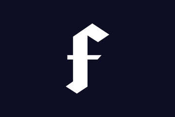 Old vibe letter F logo design