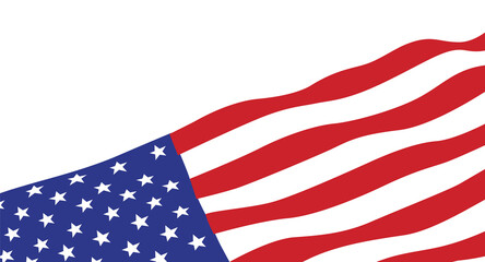 Obraz premium The flag of the United States of America Isolated on white background