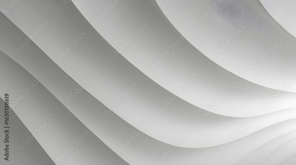 Poster abstract architectural design with layered curves.