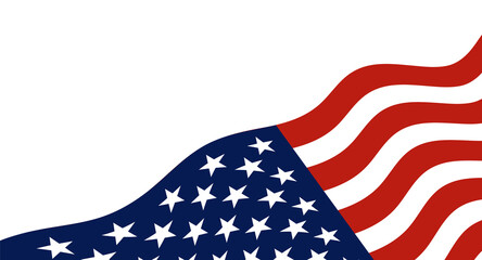 Obraz premium The flag of the United States of America Isolated on white background