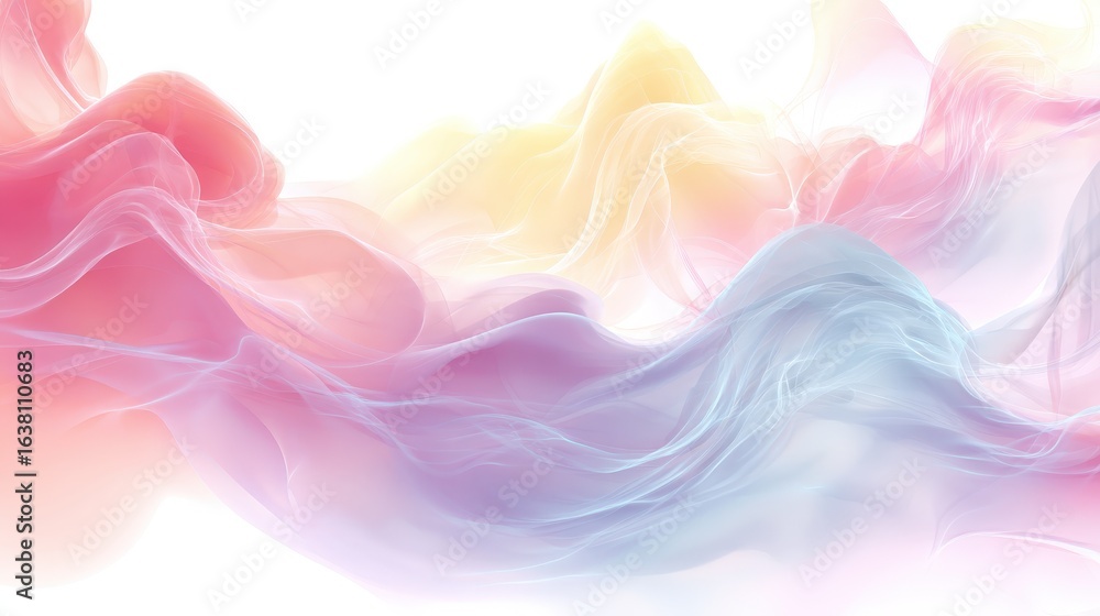 Aufkleber abstract cloud patterns: dreamy abstract cloud patterns with soft gradients and flowing lines, isola
