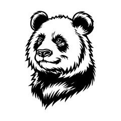 Fototapeta premium A cute and detailed vector illustration of a panda head in cartoon style. Perfect for T-shirt prints, logos, stickers, children’s books, and wildlife-themed designs.