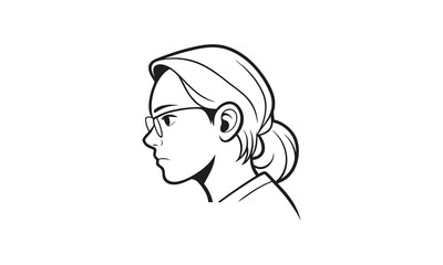 Minimal Line Art Woman