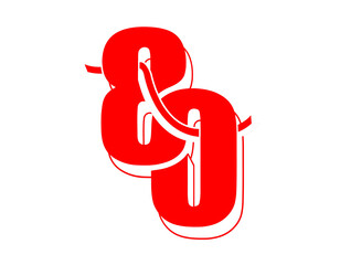 Logo 80th Anniversary indonesia Creative Design