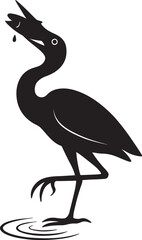 buck bird vector art বক পাখি