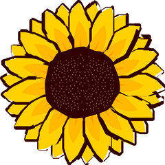 Sunflower Logo Vector Graphic Design