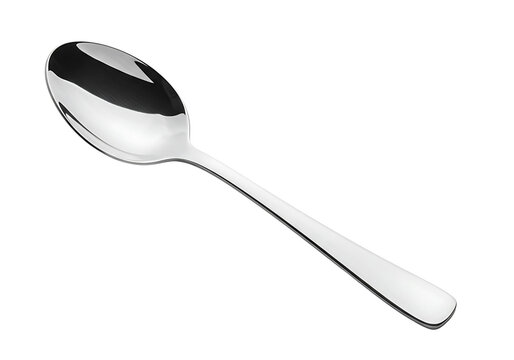 Shiny metal spoon isolated on transparent background  tablespoon pic
