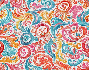 Beautiful colorful vector ornamets with white background