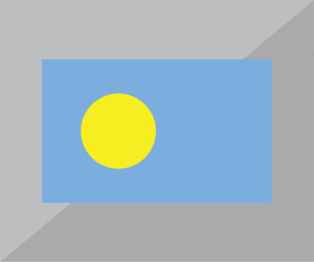 Palau National Flag Isolated on White Background