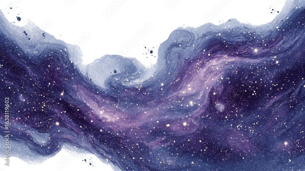 Aufkleber cosmic galaxy patterns: deep cosmic galaxy patterns with swirling nebulae and distant stars, isolate