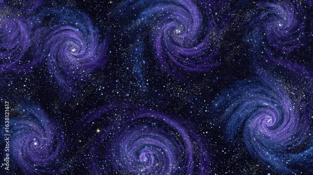Aufkleber cosmic galaxy patterns: mesmerizing cosmic galaxy patterns with swirling nebulae and shimmering star