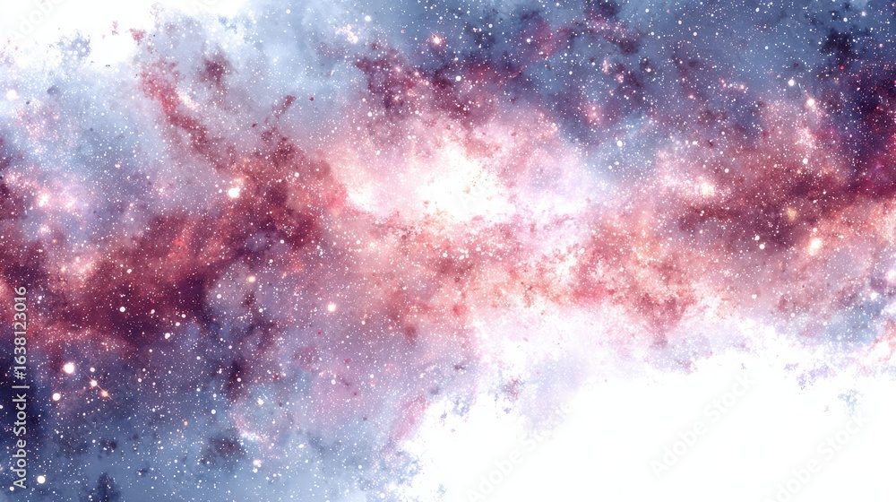 Poster cosmic galaxy patterns: mesmerizing cosmic galaxy patterns with stars and nebulae, isolated on a whi