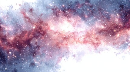 Cosmic Galaxy Patterns: Mesmerizing cosmic galaxy patterns with stars and nebulae, isolated on a white background