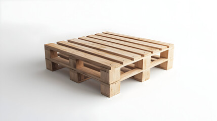 Photorealistic wooden crate pallet for shipping and storage solutions