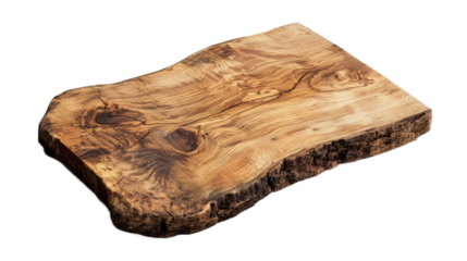 A beautifully crafted wooden slab showcasing intricate grain patterns, ideal for artistic projects, furniture making, or as a decorative centerpiece, set against a neutral background