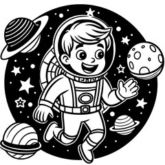 little boy in the moon cartoon