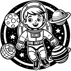 little boy in the moon cartoon