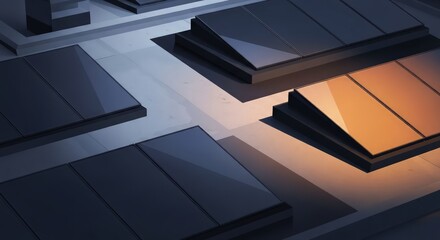 Obraz premium Powering Tomorrow: Solar Panels Connects Homes to the Future