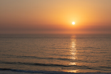 Sunset over Ocean in Santa Cruz ,Torres Vedras